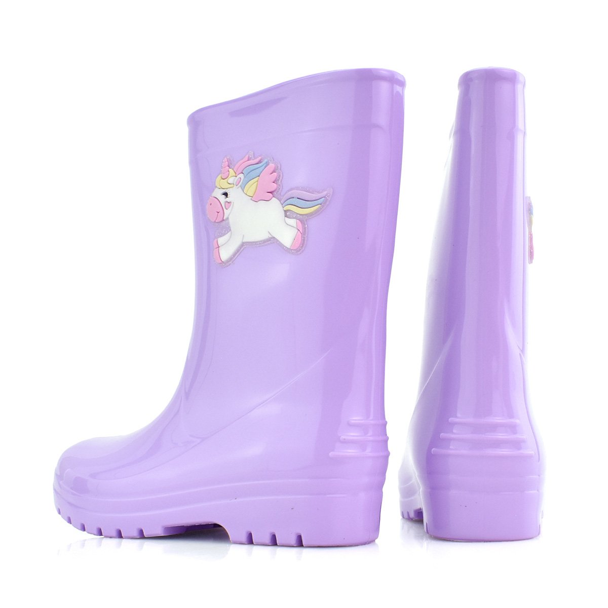 Galocha Infantil Luelua Unicornio Lilas Calce Facil Menina Lilás 4