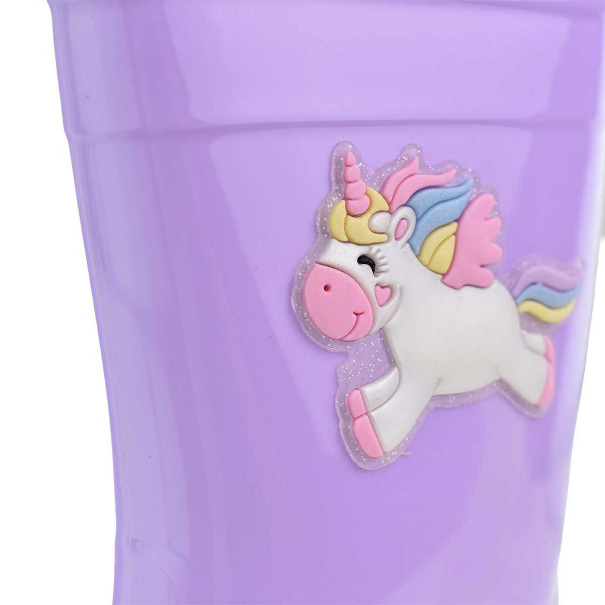 Galocha Infantil Luelua Unicornio Lilas Calce Facil Menina Lilás 6