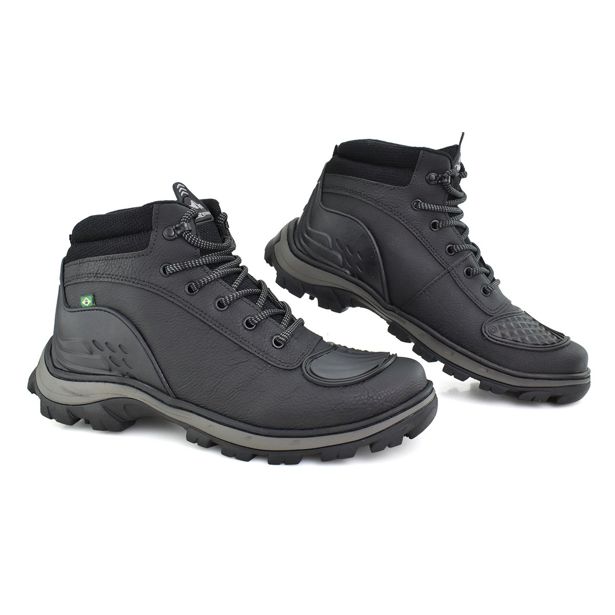 Coturno West Line 2168 Preto Masculino Anatomico Duravel  Preto 4