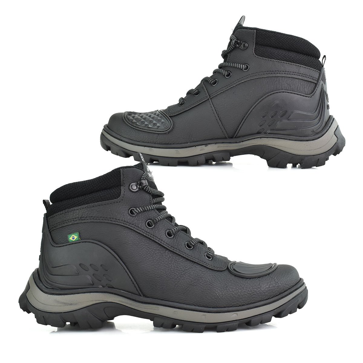 Coturno West Line 2168 Preto Masculino Anatomico Duravel  Preto 6