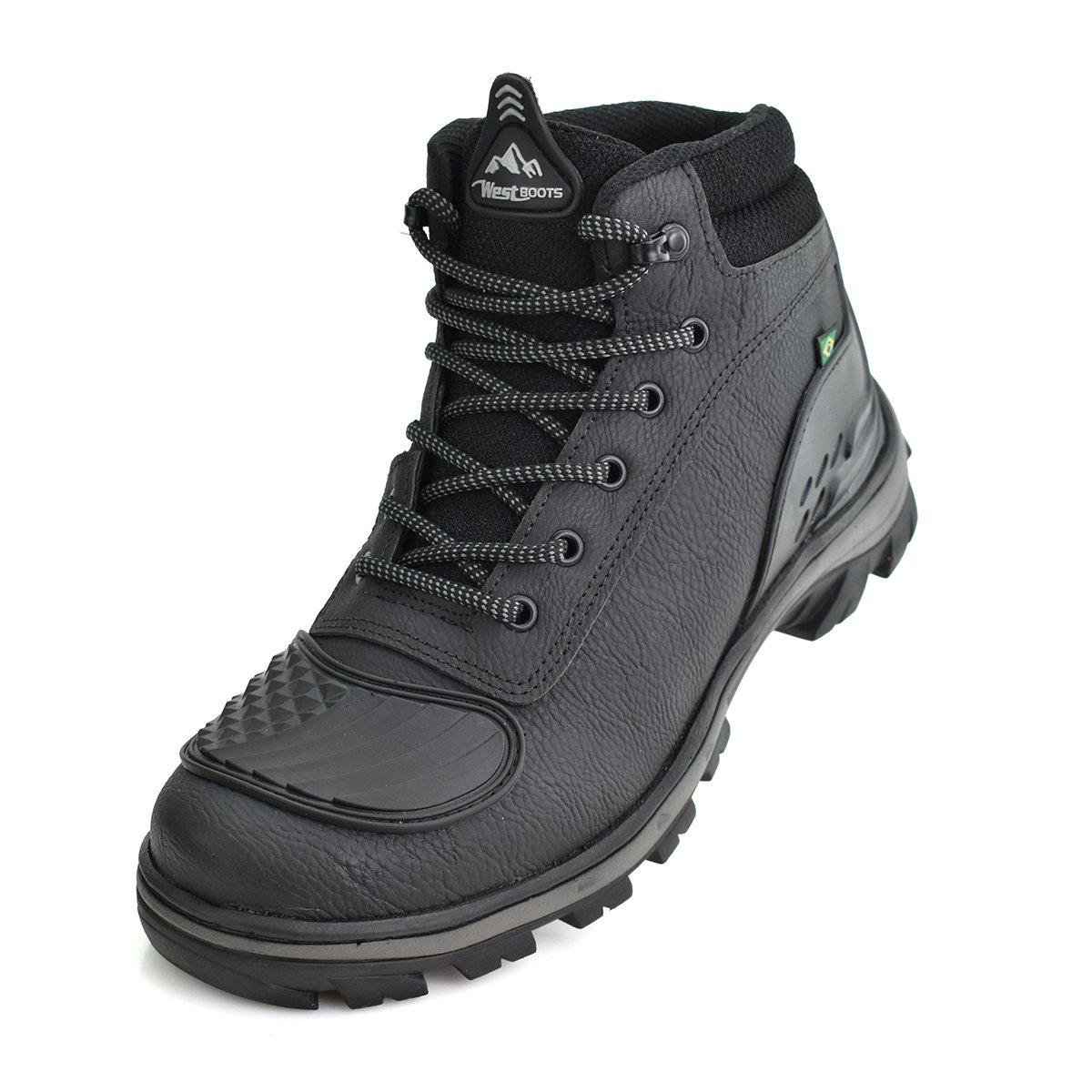 Coturno West Line 2168 Preto Masculino Anatomico Duravel  Preto 6