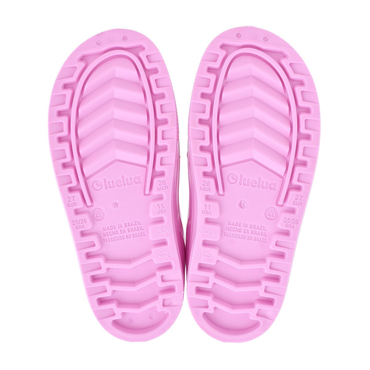 Galocha Luelua Bota Unicornio Cano Medio Meninas Rosa Rosa 8