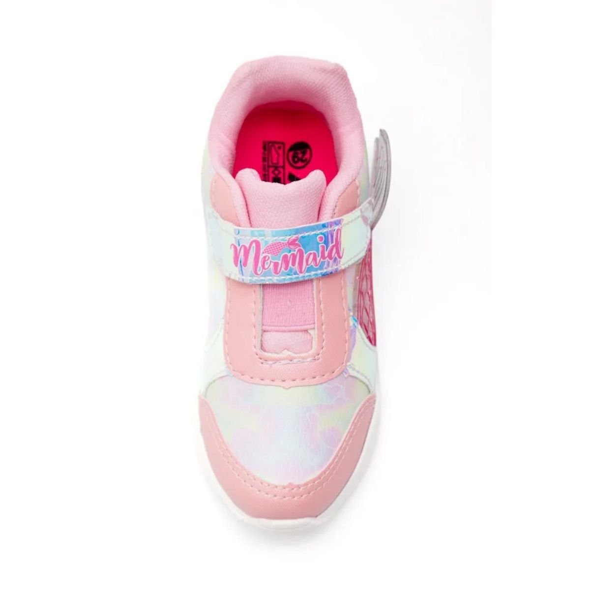 Tenis Infantil Menina Mini Pe Sereia Rosa Led Casual Rosa 3
