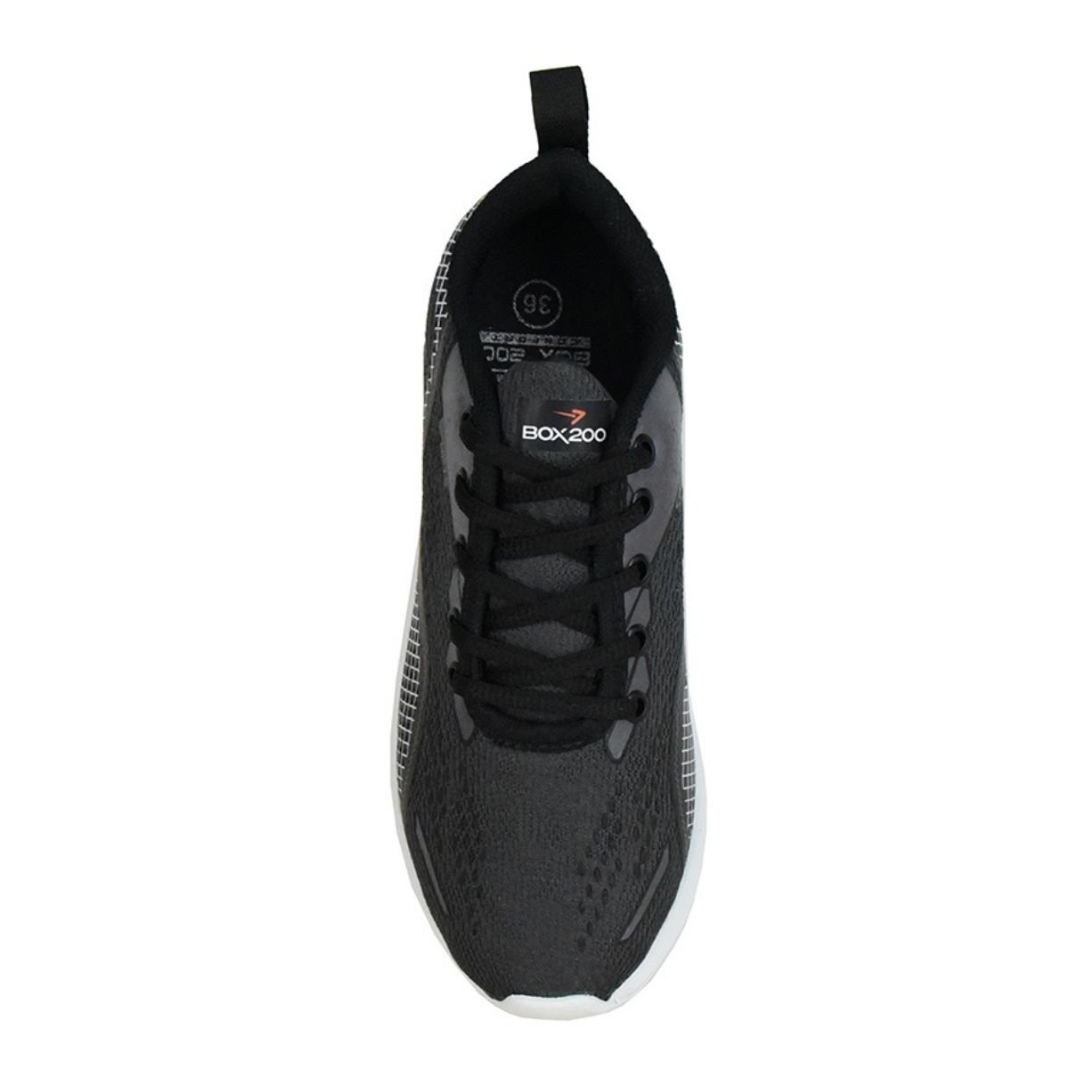 Tenis Box 200 Masculino Preto Grafite Leveza e Conforto Preto 3