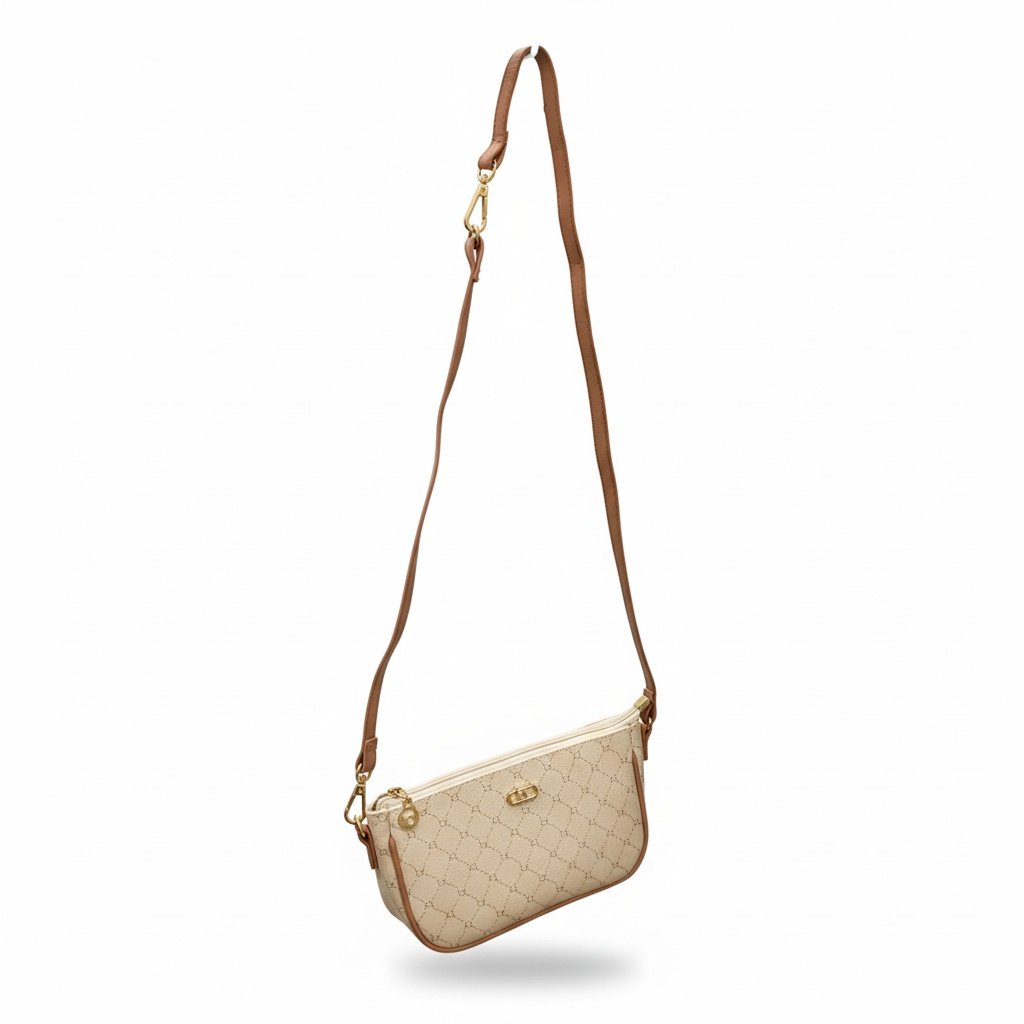 Bolsa Beira Rio Feminino Matelasse Creme Transversal  Bege 4