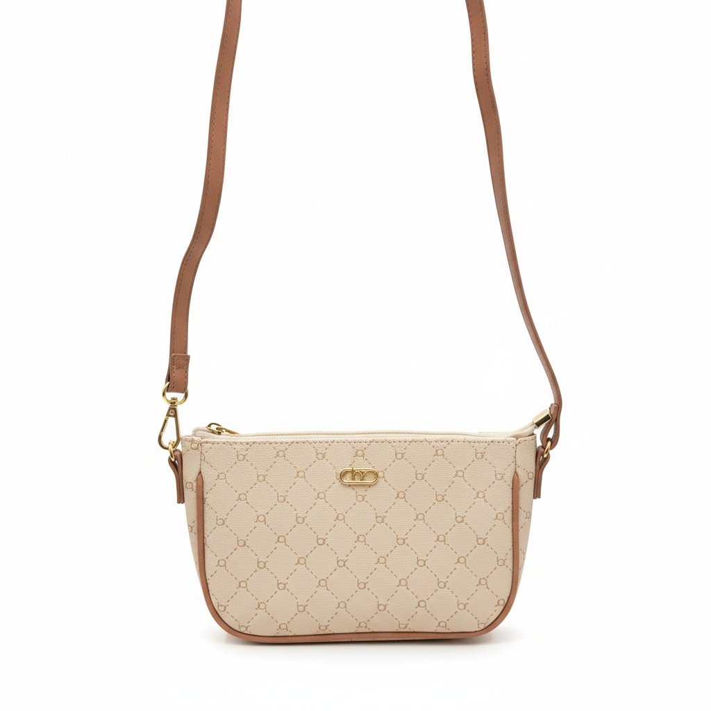 Bolsa Beira Rio Feminino Matelasse Creme Transversal  Bege 5