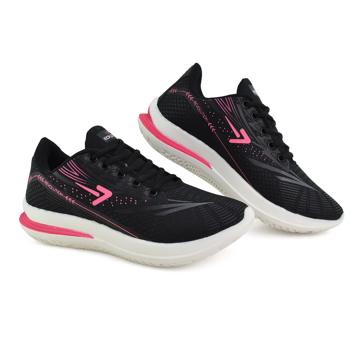 Tenis Box 200 Meninas Preto Pink  Antiderrapante Preto 2