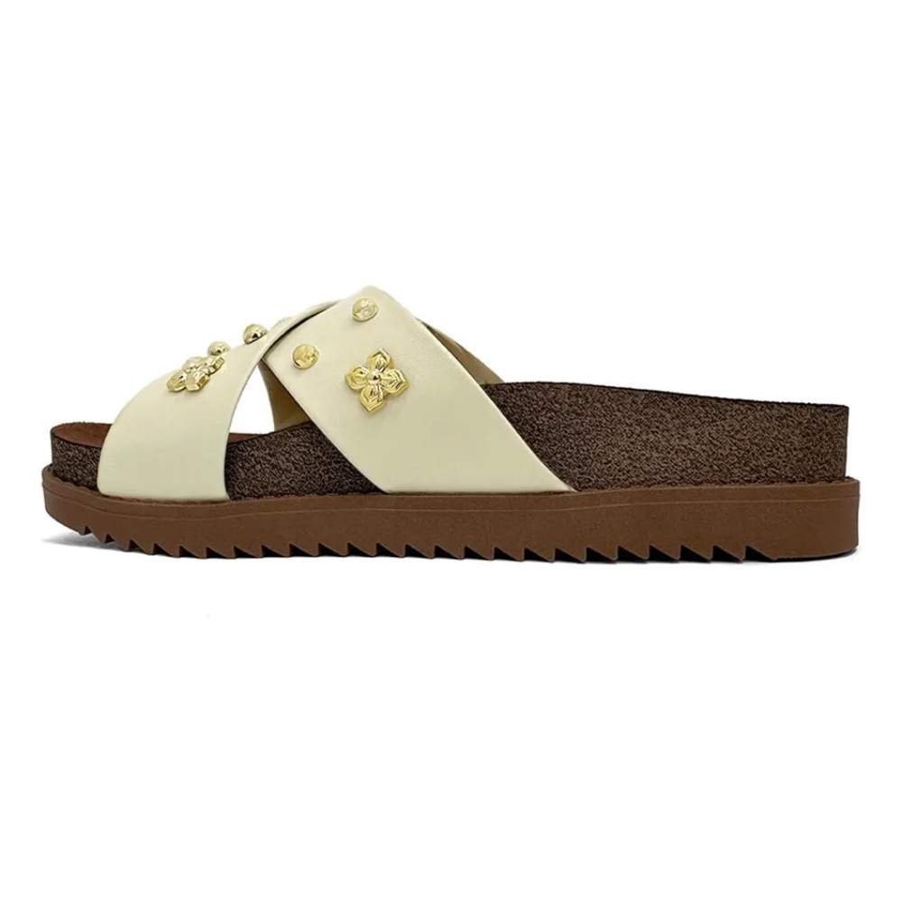 Moleca Tamanco Feminino Turim Branco Off  Glamour Branco 3