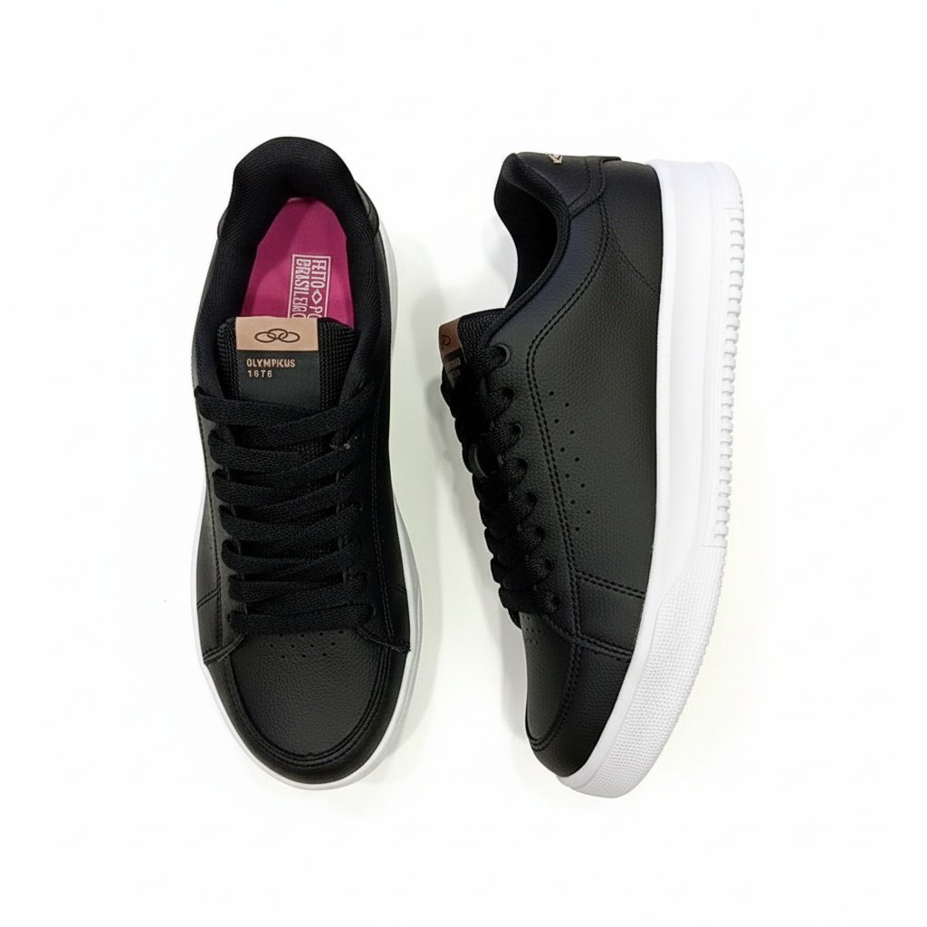 Tenis Olympikus Preto Masculino Antiderrapante Leveza Preto 5