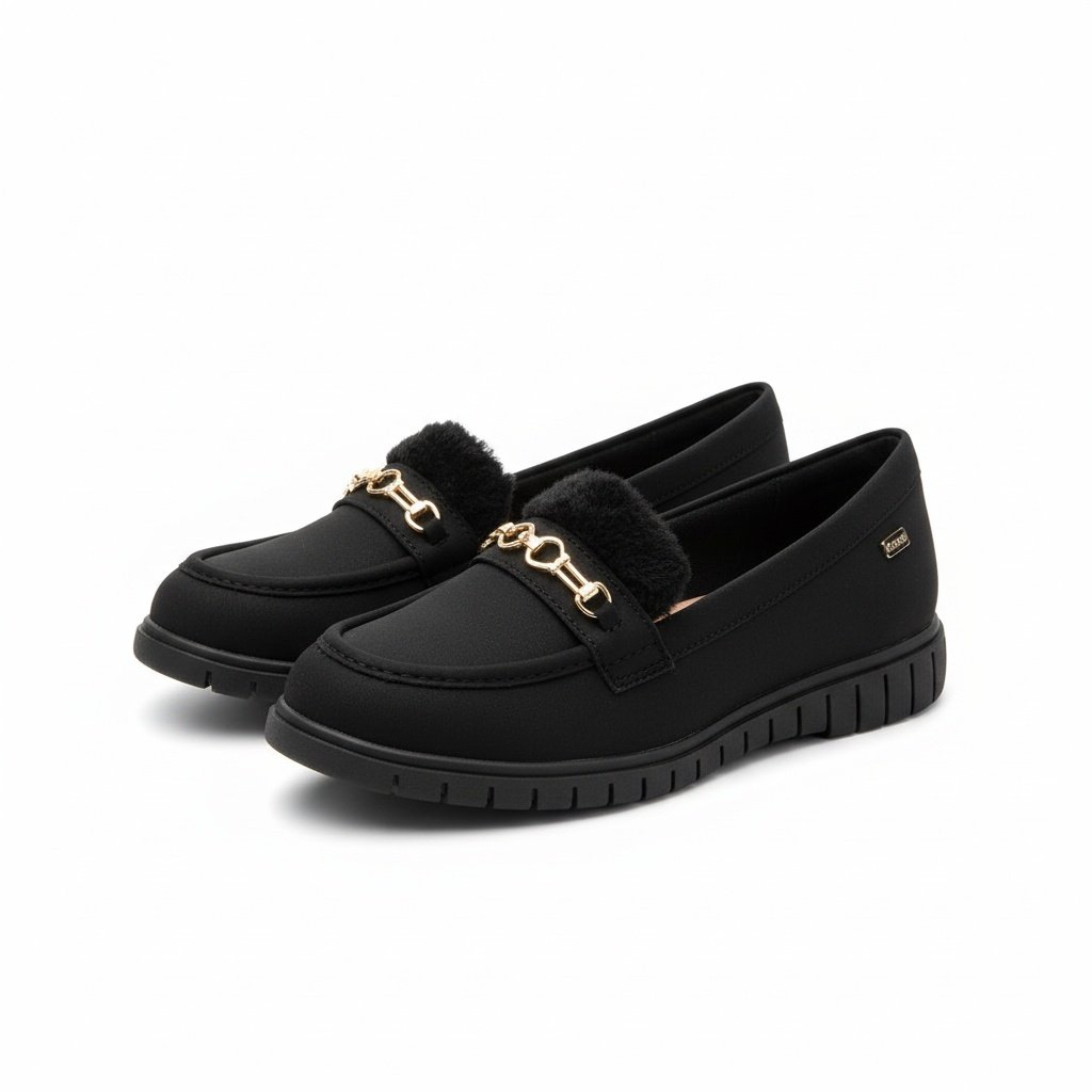 Sapato Campesi Preto  Ortopedico Feminino Macio Preto 2