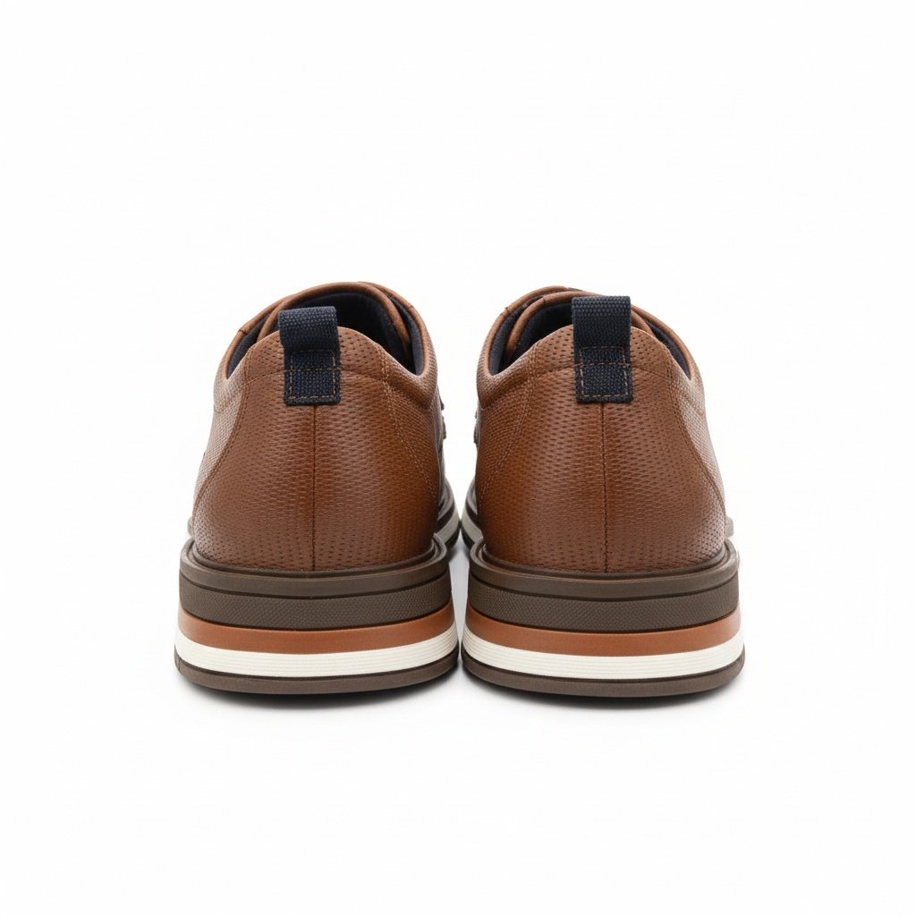 Democrata Sapato Masculino Conhaque Anatomico Casual Marrom 5