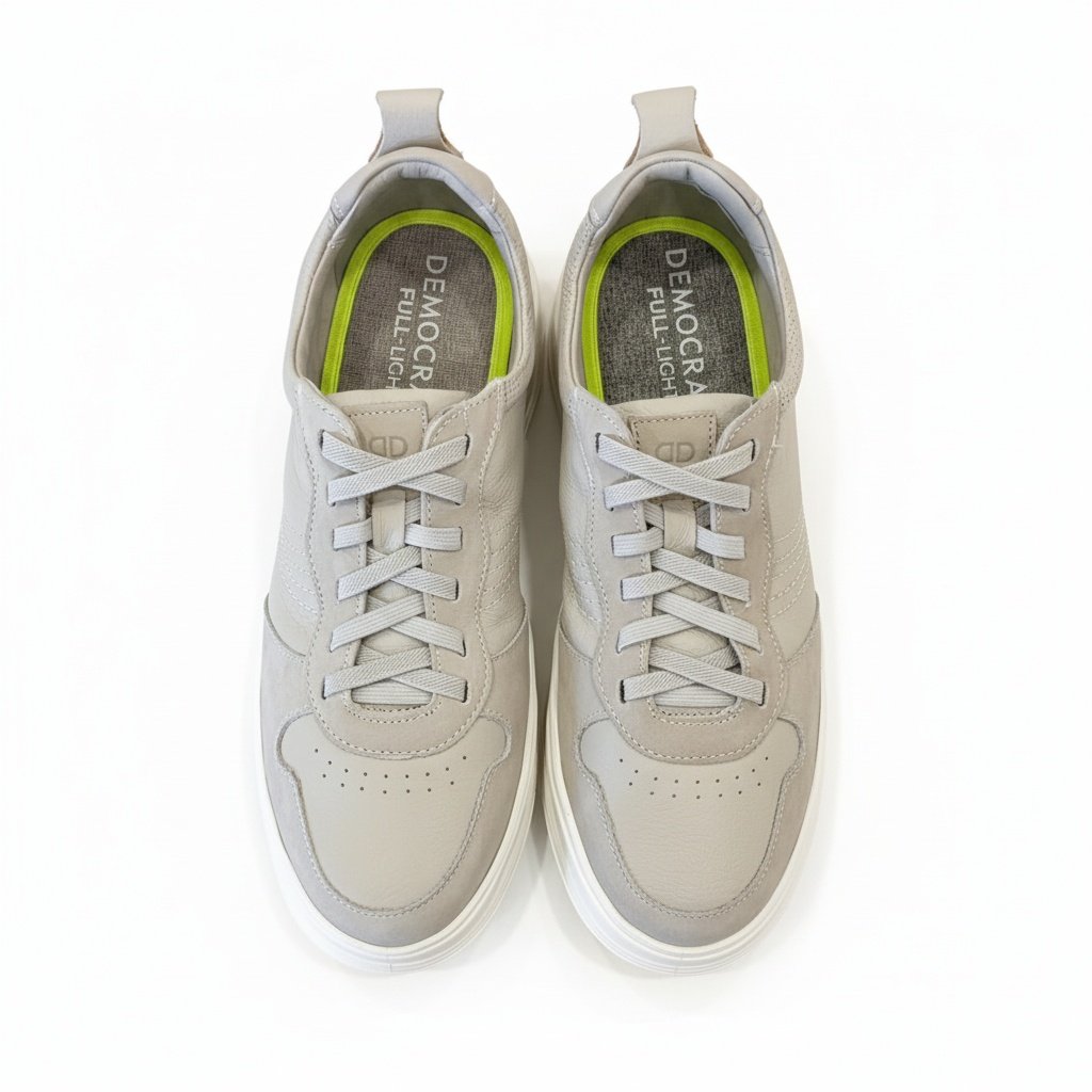 Democrata Urbano Couro Cinza Cloudy Masculino Casual Cinza 5