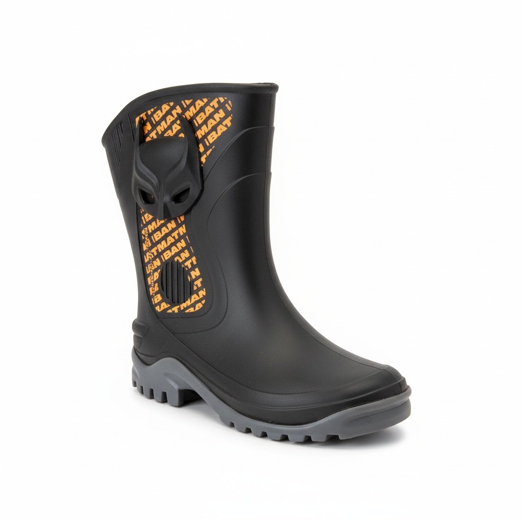 Galocha Grendene Meninos Batman Cinza Preto Amarelo 