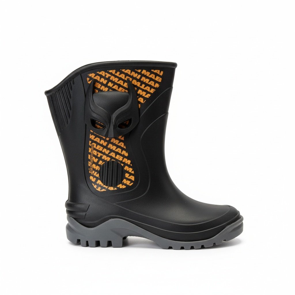 Galocha Grendene Meninos Batman Cinza Preto Amarelo  Preto 2