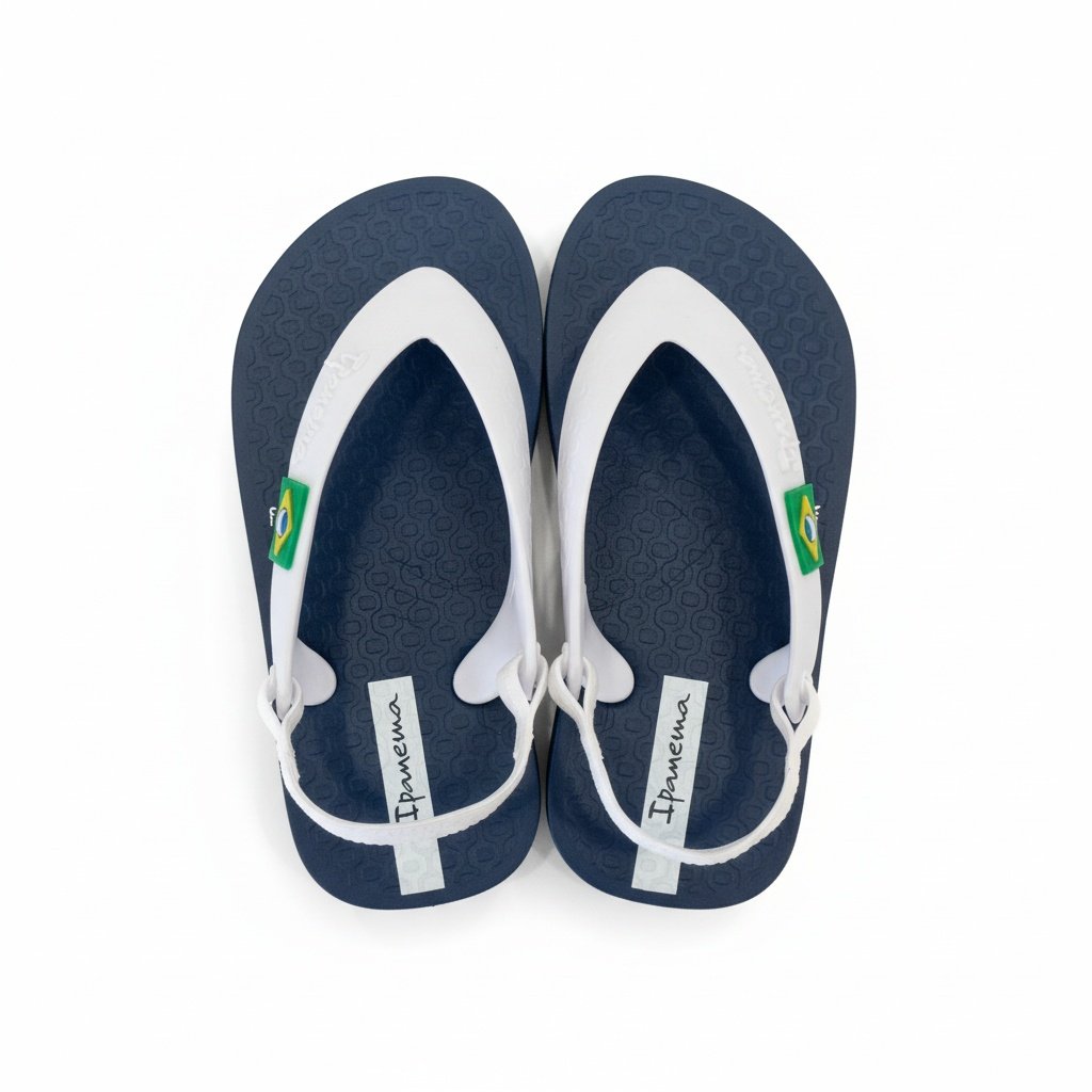 Chinelo Ipanema Play Azul Branco Versatil Infantil Branco 2