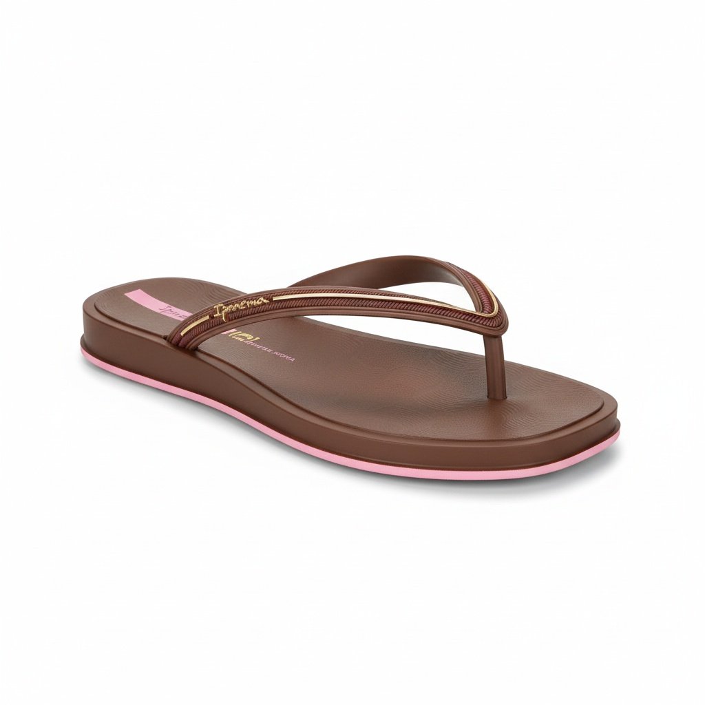Ipanema Glamour Marrom Dourado Rosa Feminino Versatil 
