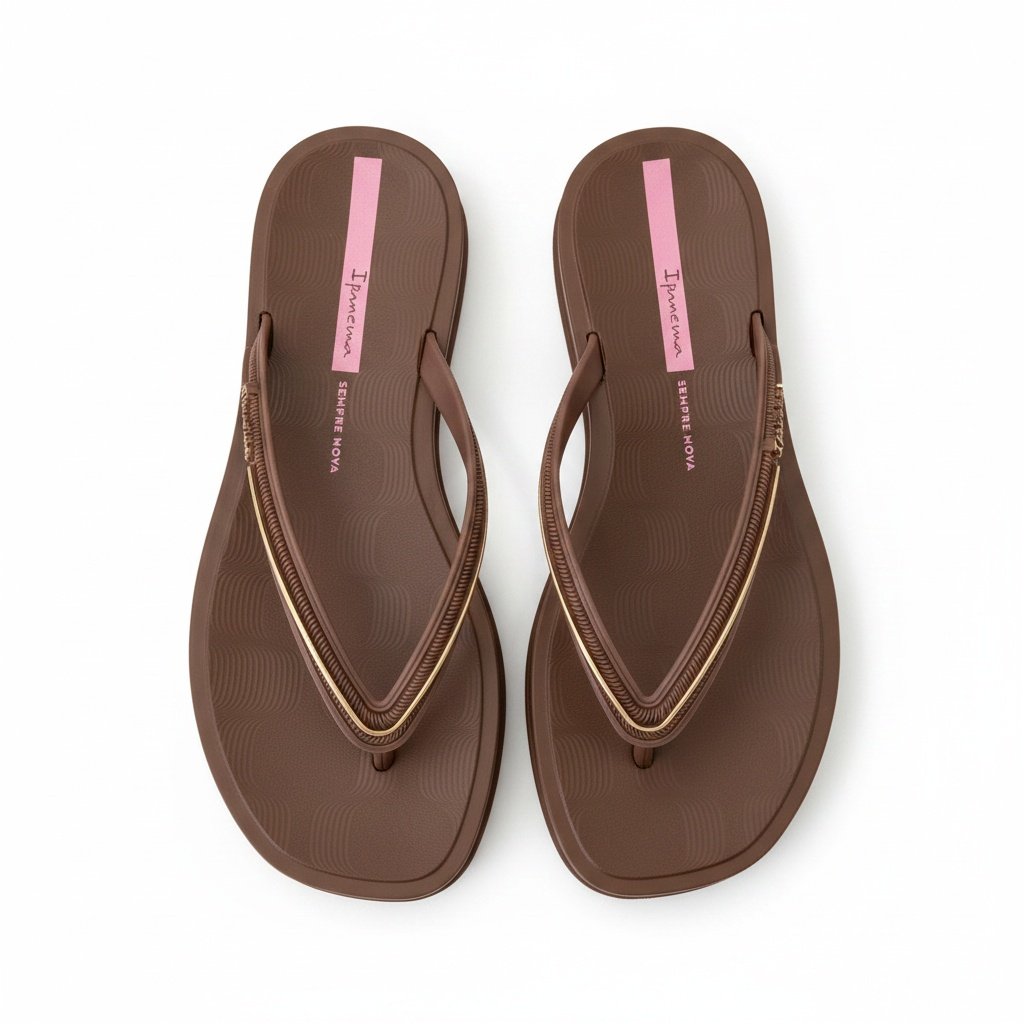 Ipanema Glamour Marrom Dourado Rosa Feminino Versatil  Marrom 5