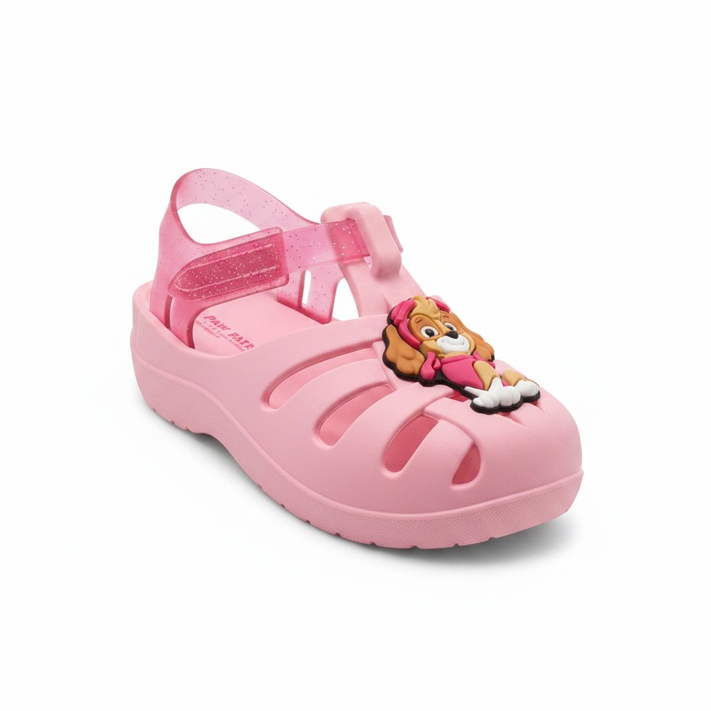 Grendene Sandalia Skye Patrulha Canina Rosa Brilho Divertido