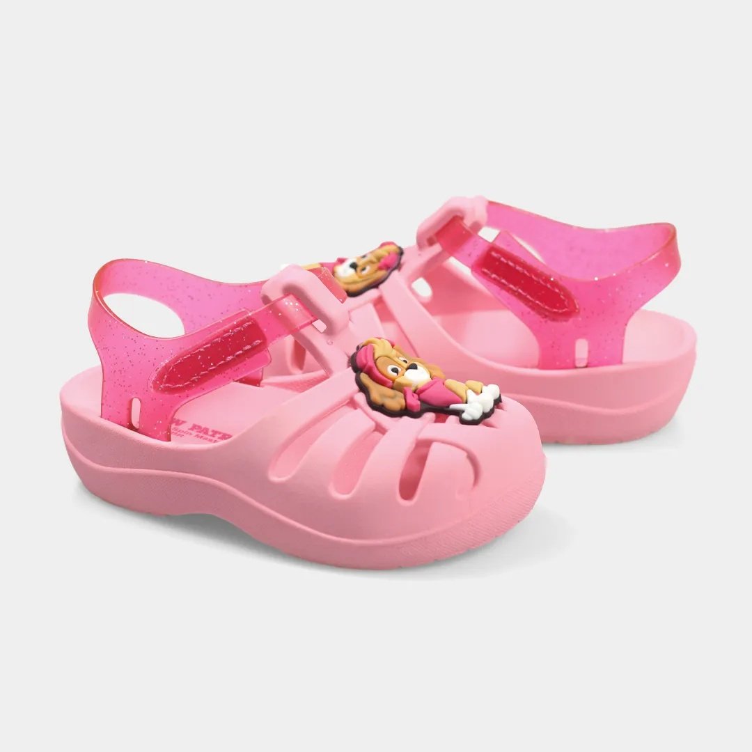 Grendene Sandalia Skye Patrulha Canina Rosa Brilho Divertido Rosa 4