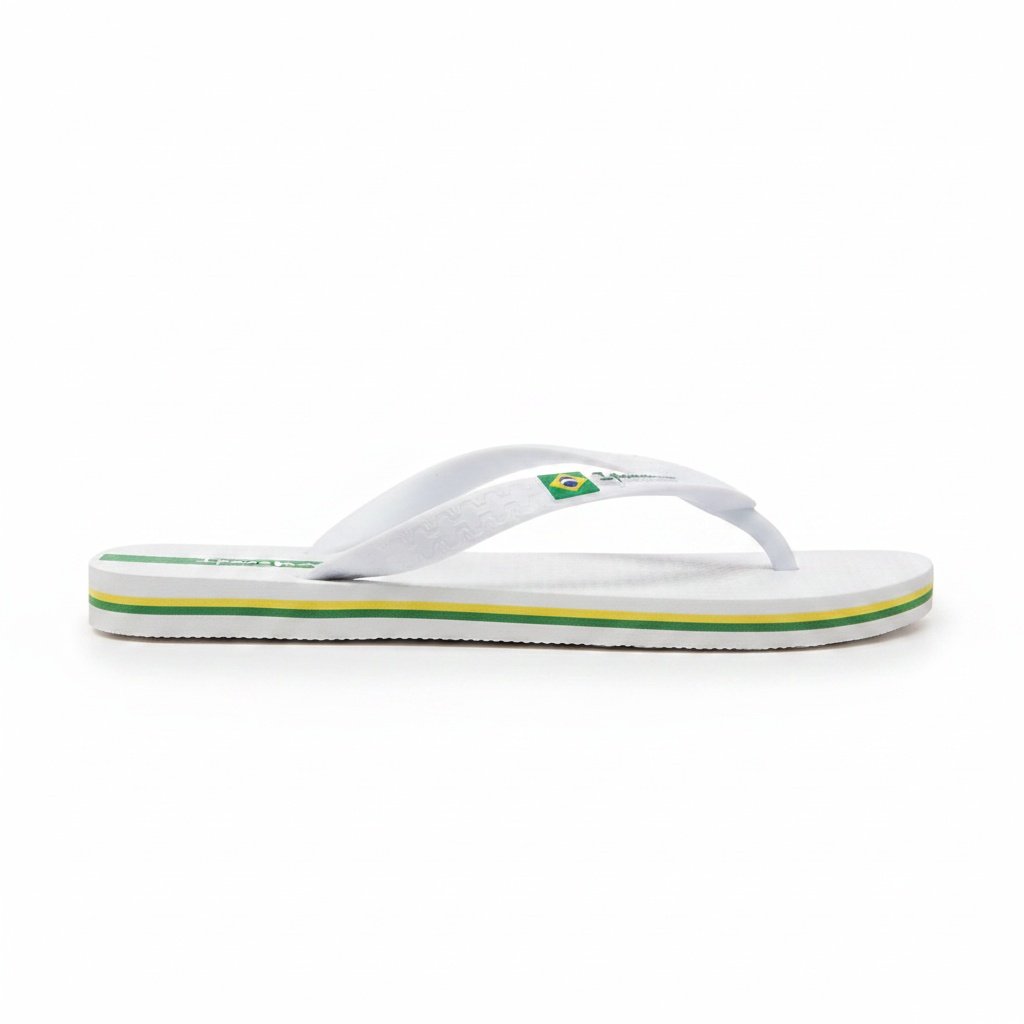 Chinelo Ipanema Branco Verde Masculino Antiderrapante Branco 2