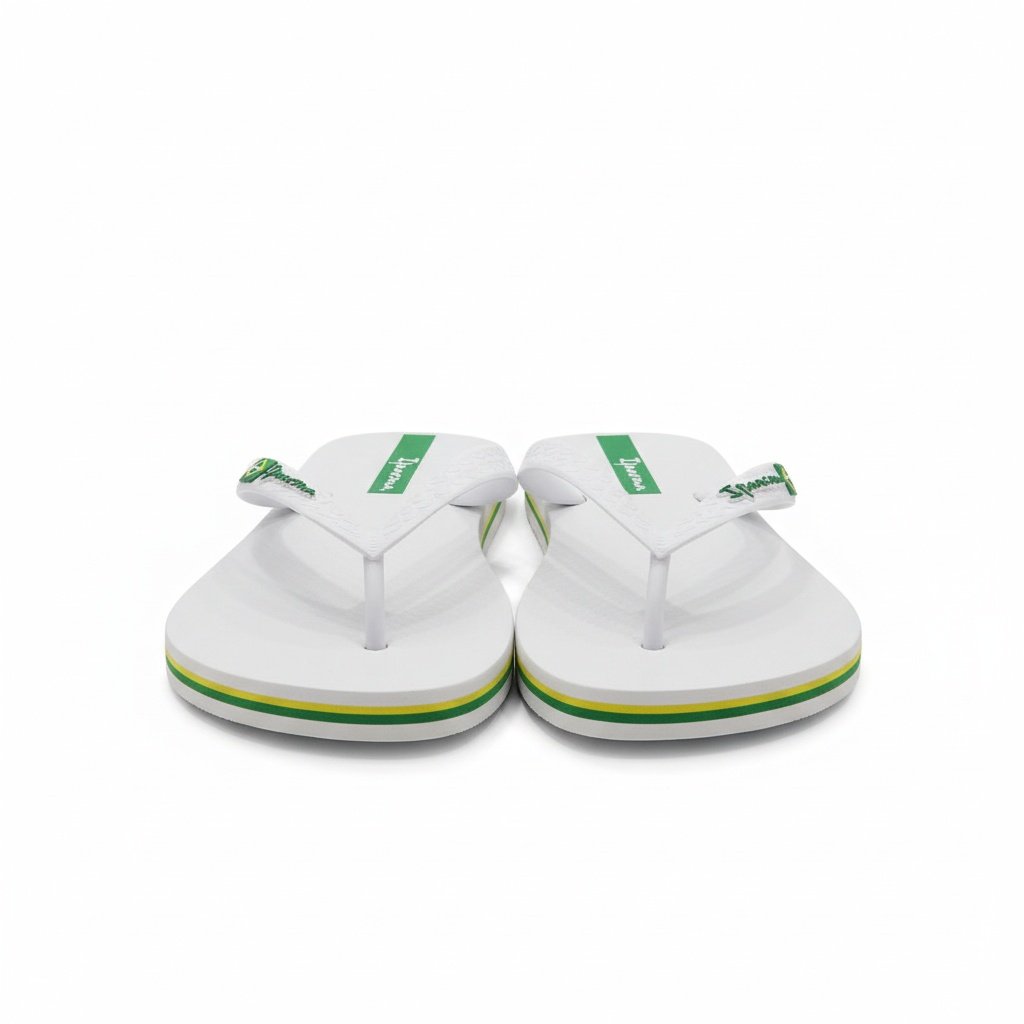 Chinelo Ipanema Branco Verde Masculino Antiderrapante Branco 3