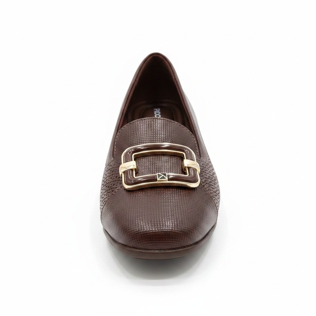 Piccadilly Bico Quadrado Cacau Feminino Design Sofisticado Marrom 4
