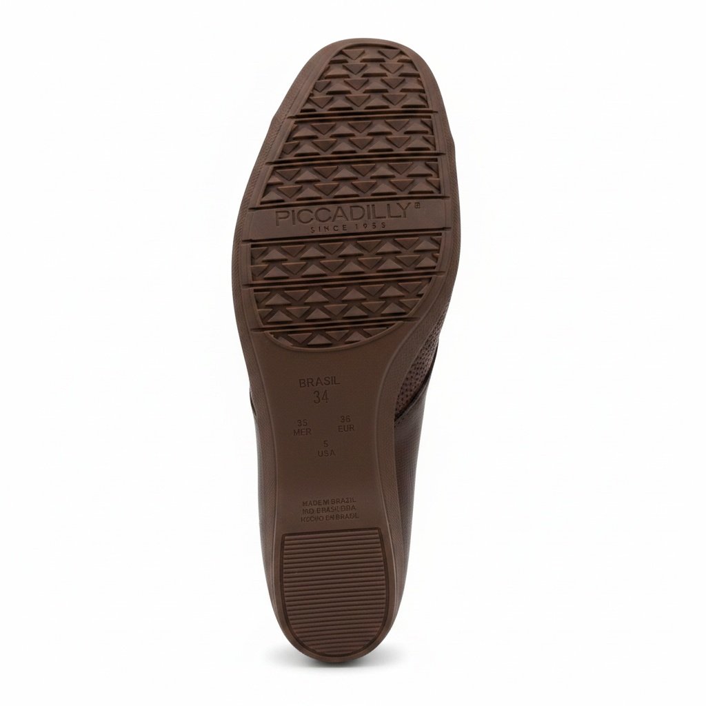 Piccadilly Bico Quadrado Cacau Feminino Design Sofisticado Marrom 6