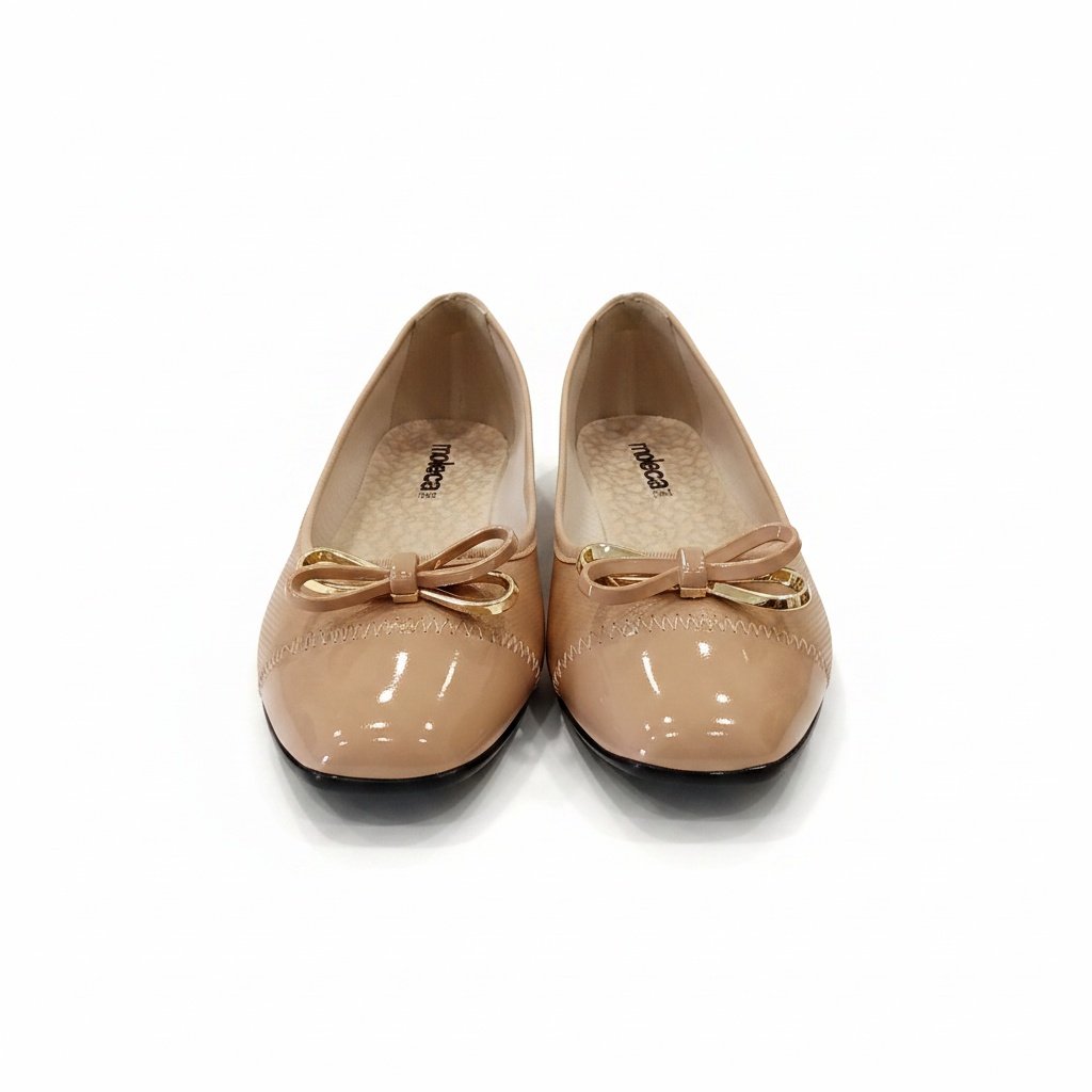 Sapatilha Moleca Nude Feminino Versatil Leve Moderna Bege 5