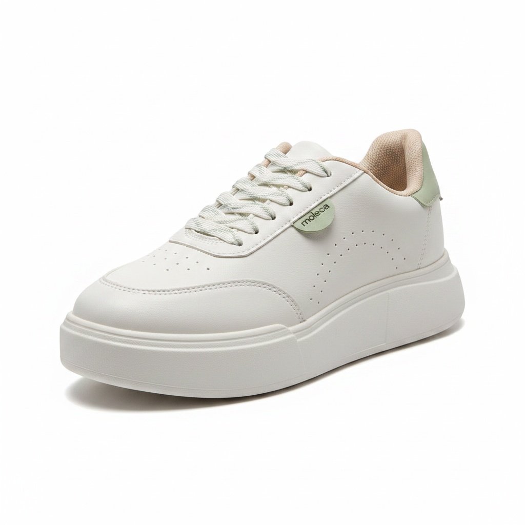 Tenis Moleca Urbano Branco Off Verde Luna Estilo Casual Branco 4