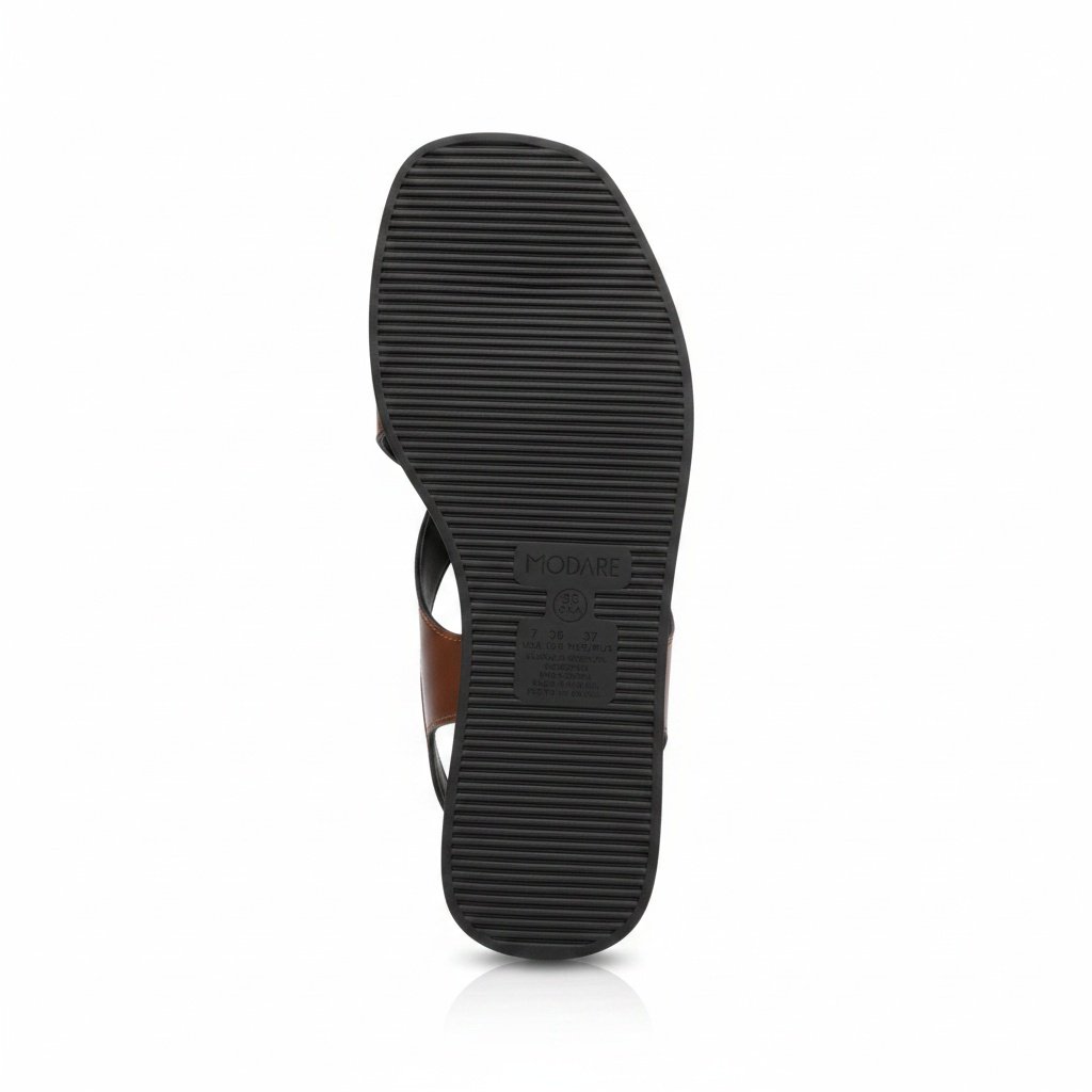 Modare Sandalia Cafe Detalhe Metalizado Conforto Supremo Marrom 6