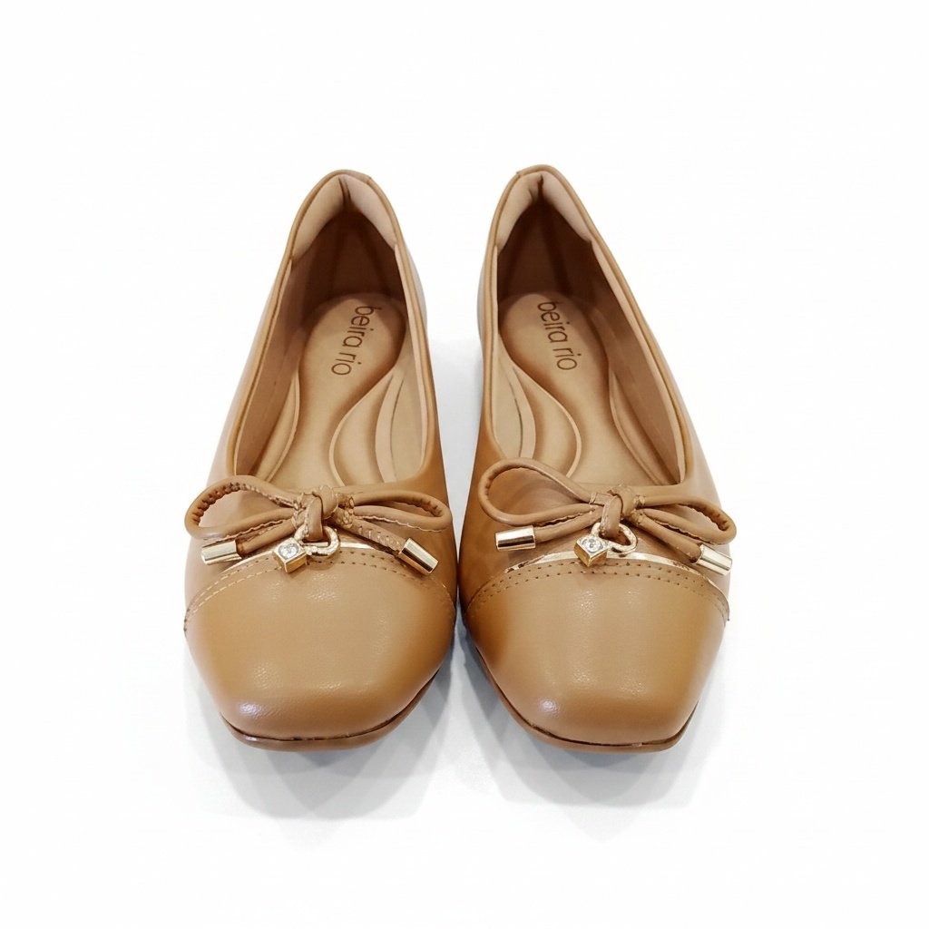 Beira Rio Sapatilha Camel Laco Feminino Conforto Adaptavel Marrom 4