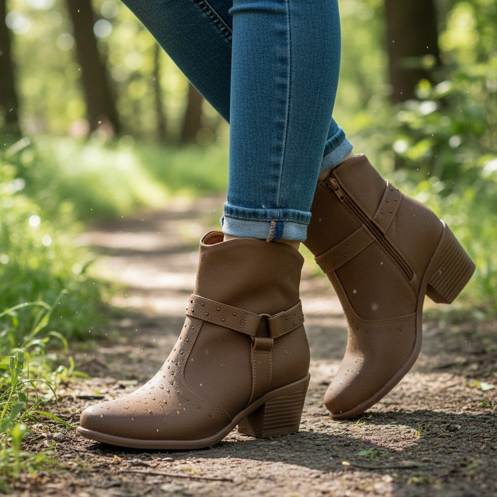 Bota Modare Moderna Castanho Salto Bloco Ziper Lateral Marrom 4