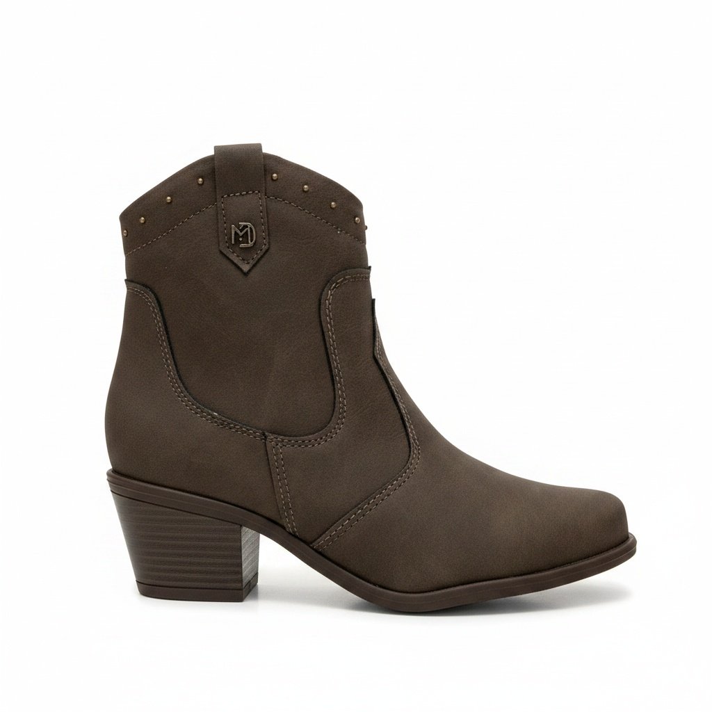 Modare Bota Country Cano Curto Chocolate Design Moderno Marrom 2