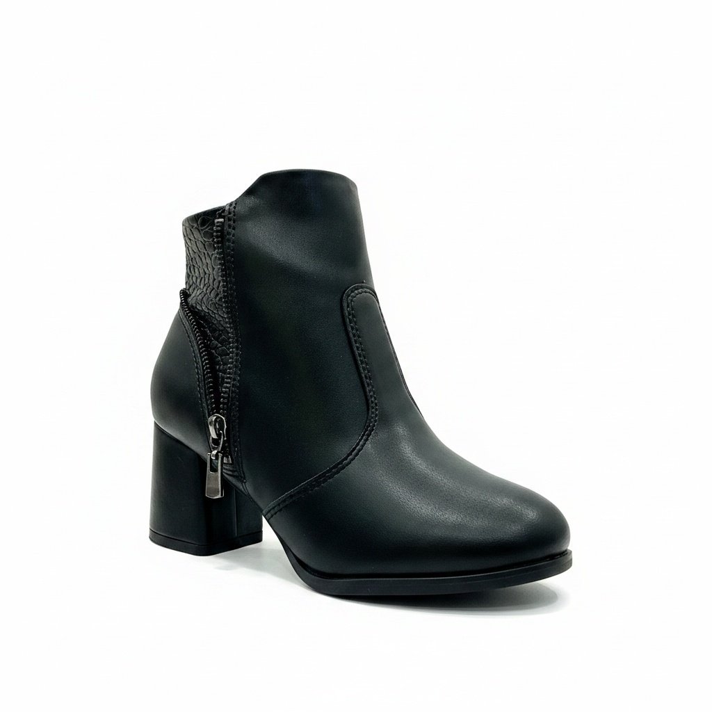 Bota Modare Preto Cano Curto Salto Bloco Casual