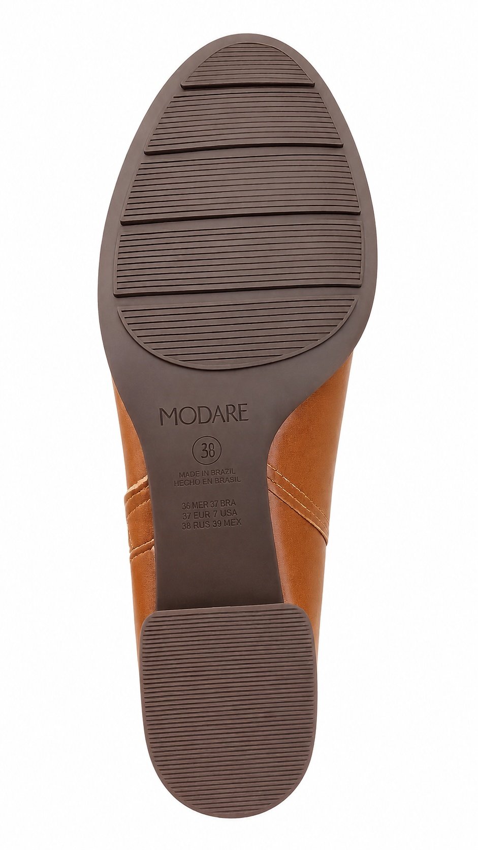 Bota Cano Curto Modare Caramelo Feminino Estilo Moderno Marrom 6