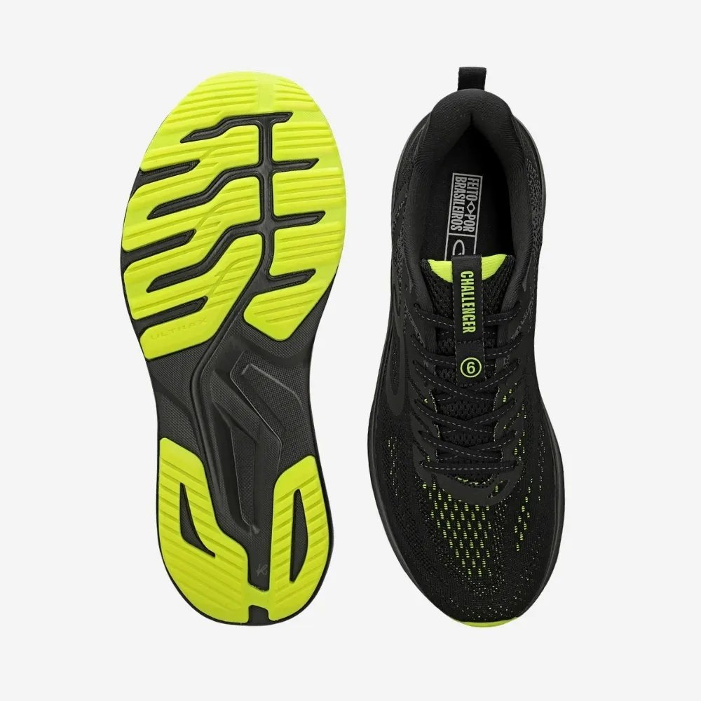 Olympikus Challenger 6 Preto Masculino Alta Performance Preto/Verde 2