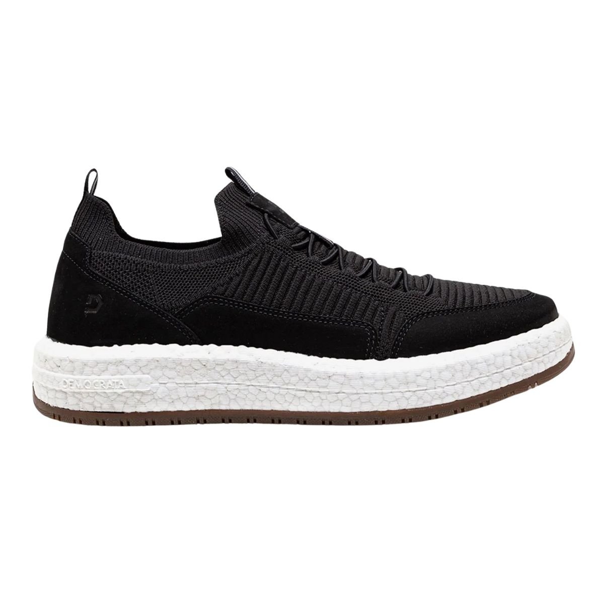 Tenis Democrata Drake Pulse Knit Denim Preto Conforto Preto 5