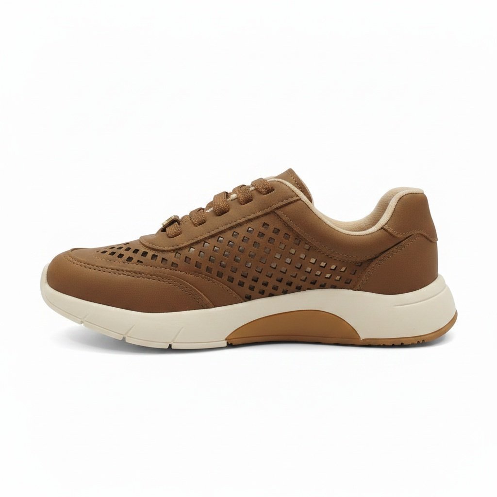 Tenis Modare Castanho Camurca Perfurada Conforto Urbano Marrom 3