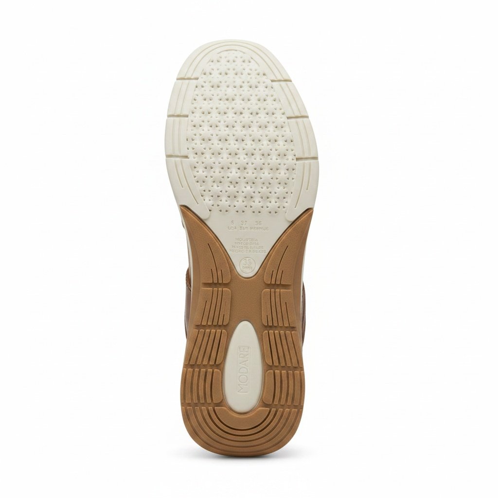 Tenis Modare Castanho Camurca Perfurada Conforto Urbano Marrom 7