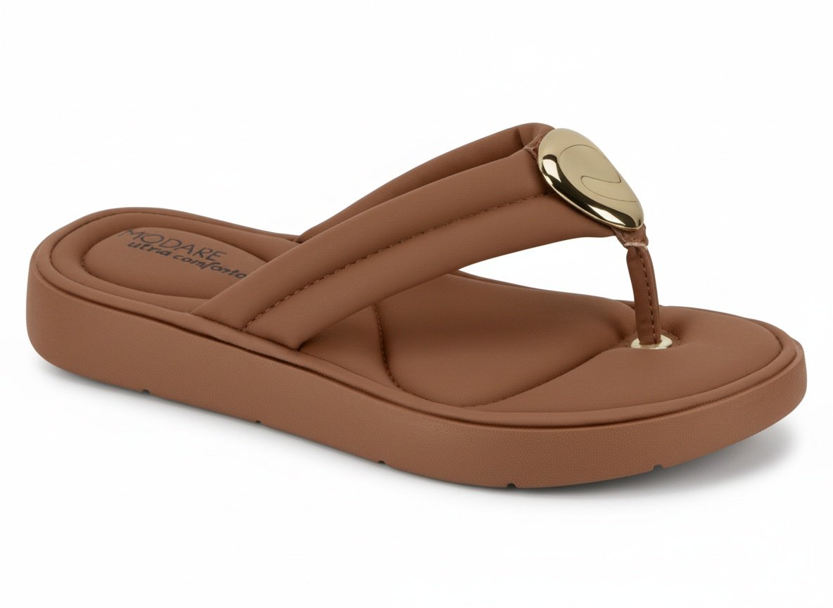 Modare Chinelo Avela Elegancia Casual Palmilha Ultra Macia