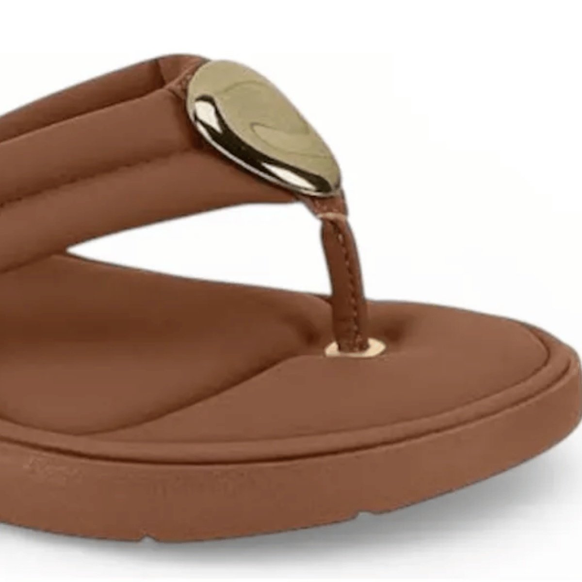 Modare Chinelo Avela Elegancia Casual Palmilha Ultra Macia Marrom 3