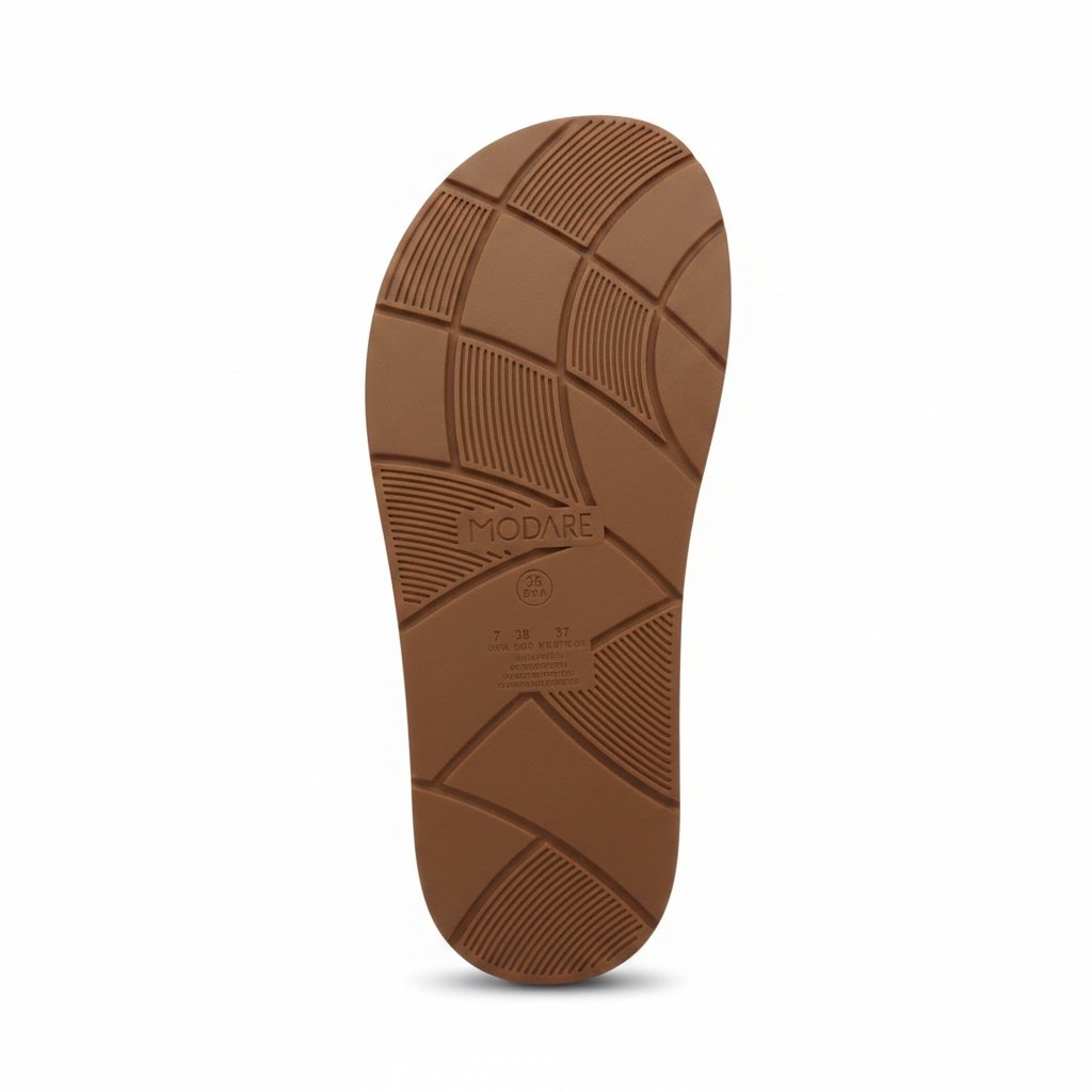 Modare Chinelo Avela Elegancia Casual Palmilha Ultra Macia Marrom 6