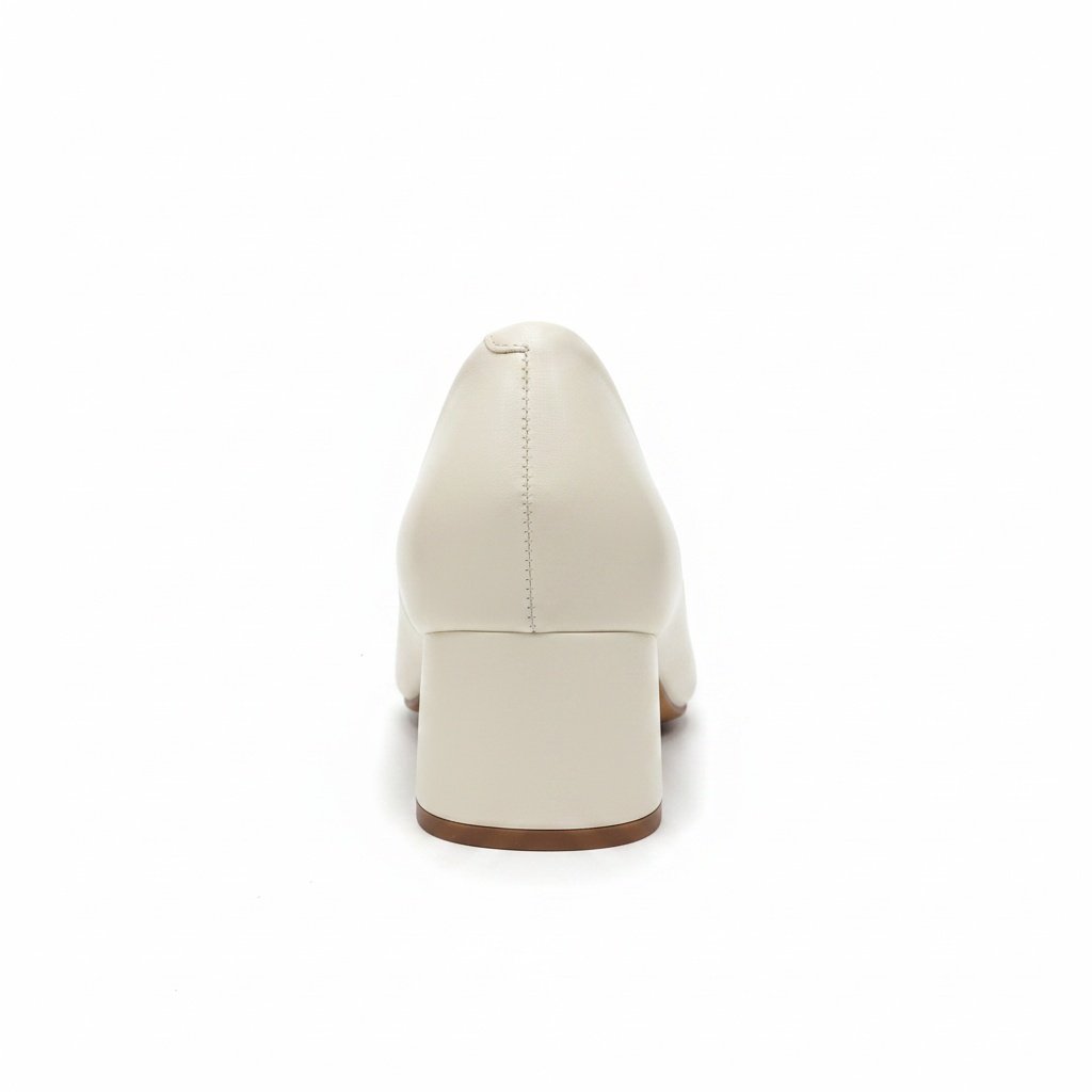 Beira Rio Salto Bloco Bico Quadrado Branco Off Camel Branco/Marrom 5