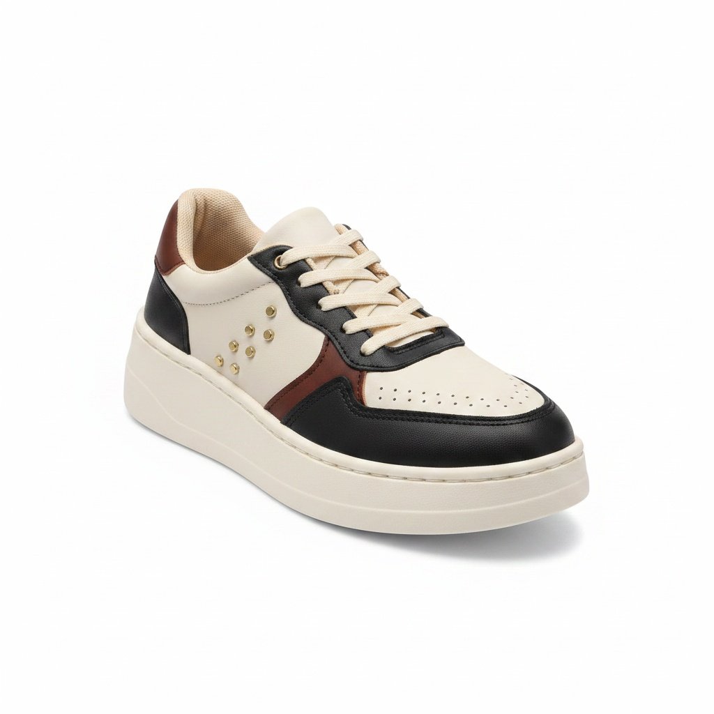 Modare Tenis Feminino Tachas Branco Off Avela Urbano