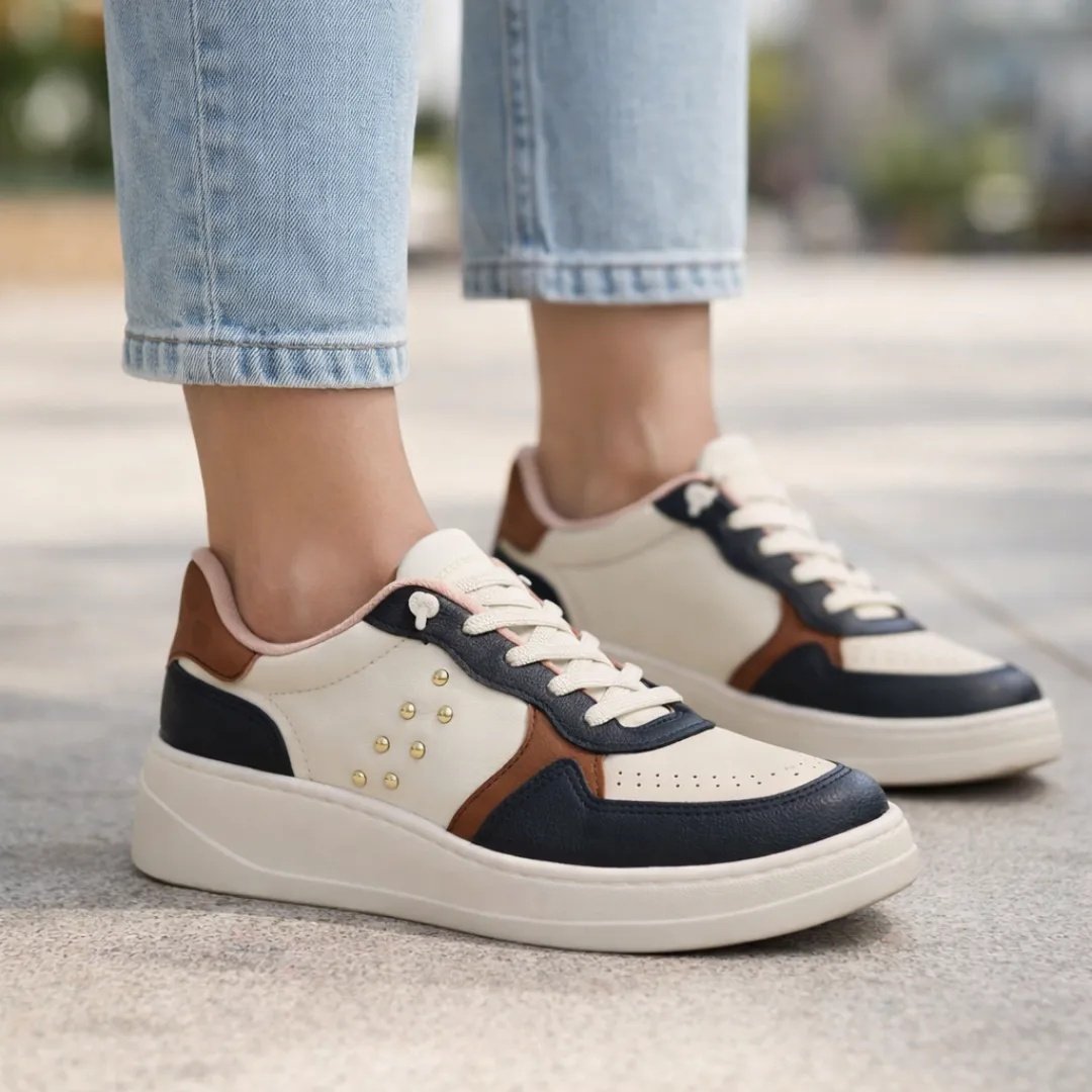 Modare Tenis Feminino Tachas Branco Off Avela Urbano Branco/Preto 3