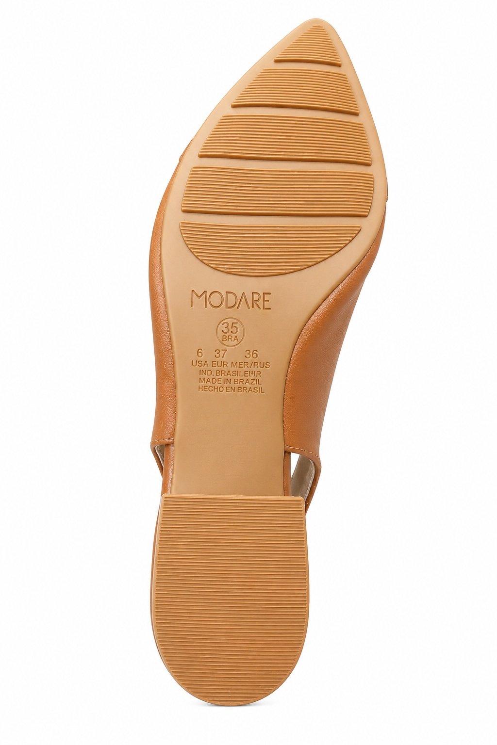 Modare Avela Salto Bloco Bico Fino Detalhe Metal Marrom 7