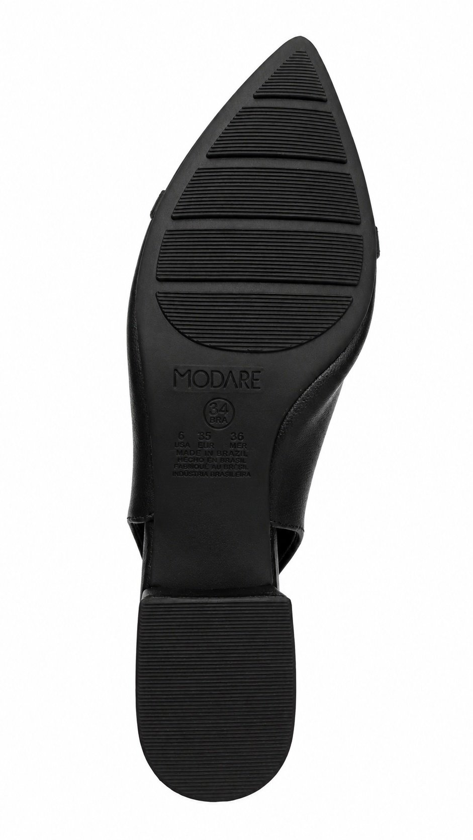 Modare Salto Bloco Preto Bico Fino Conforto Absoluto Preto 6