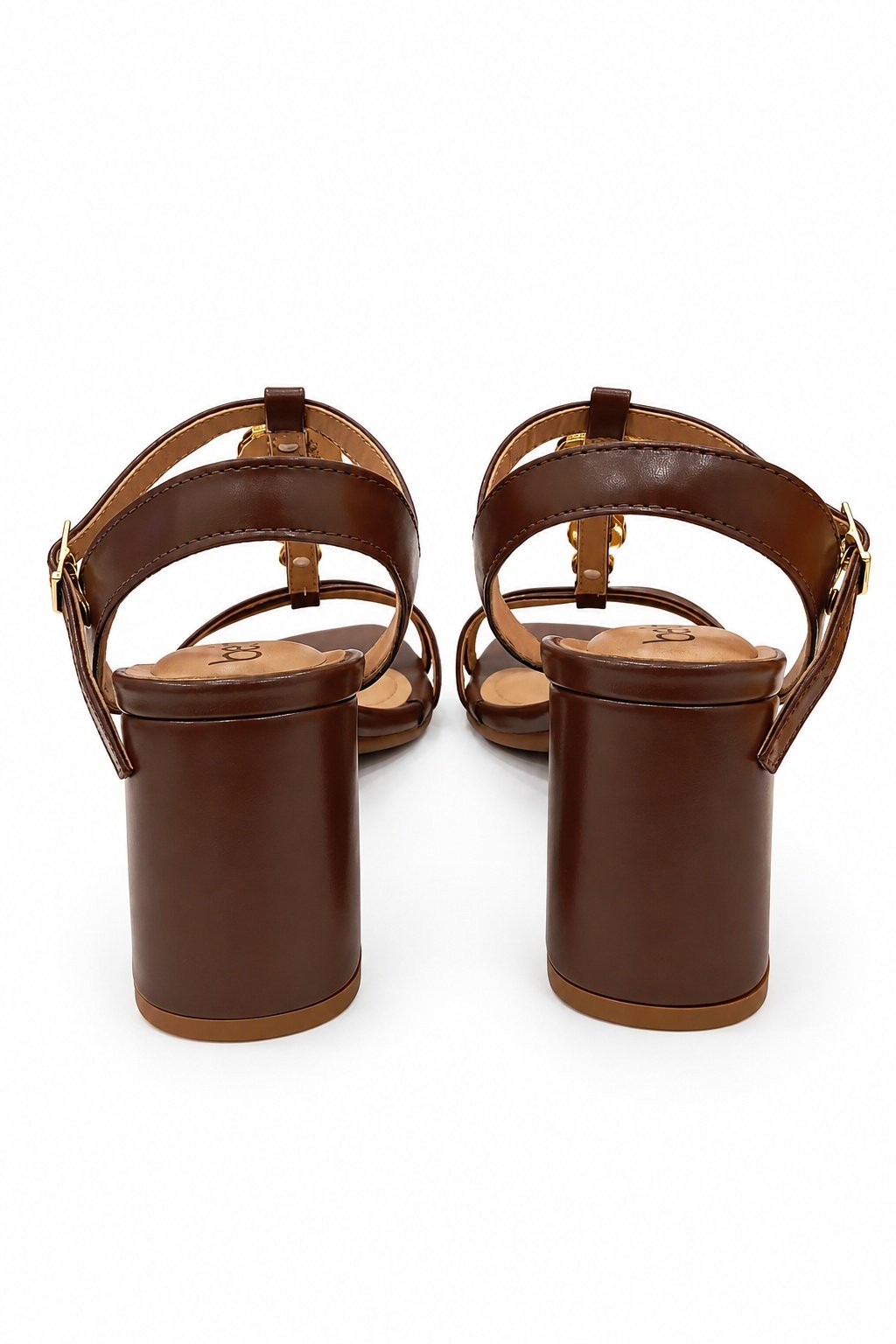 Beira Rio Sandalia Salto Bloco Folhas Chocolate Versatil Marrom 6