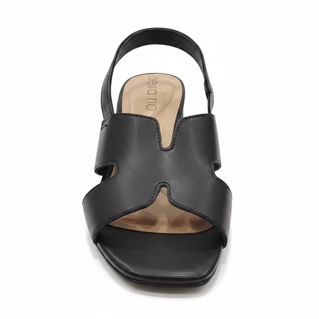 Beira Rio Sandalia Napa Turim Preta Estilo Versatil Feminino Preto 3