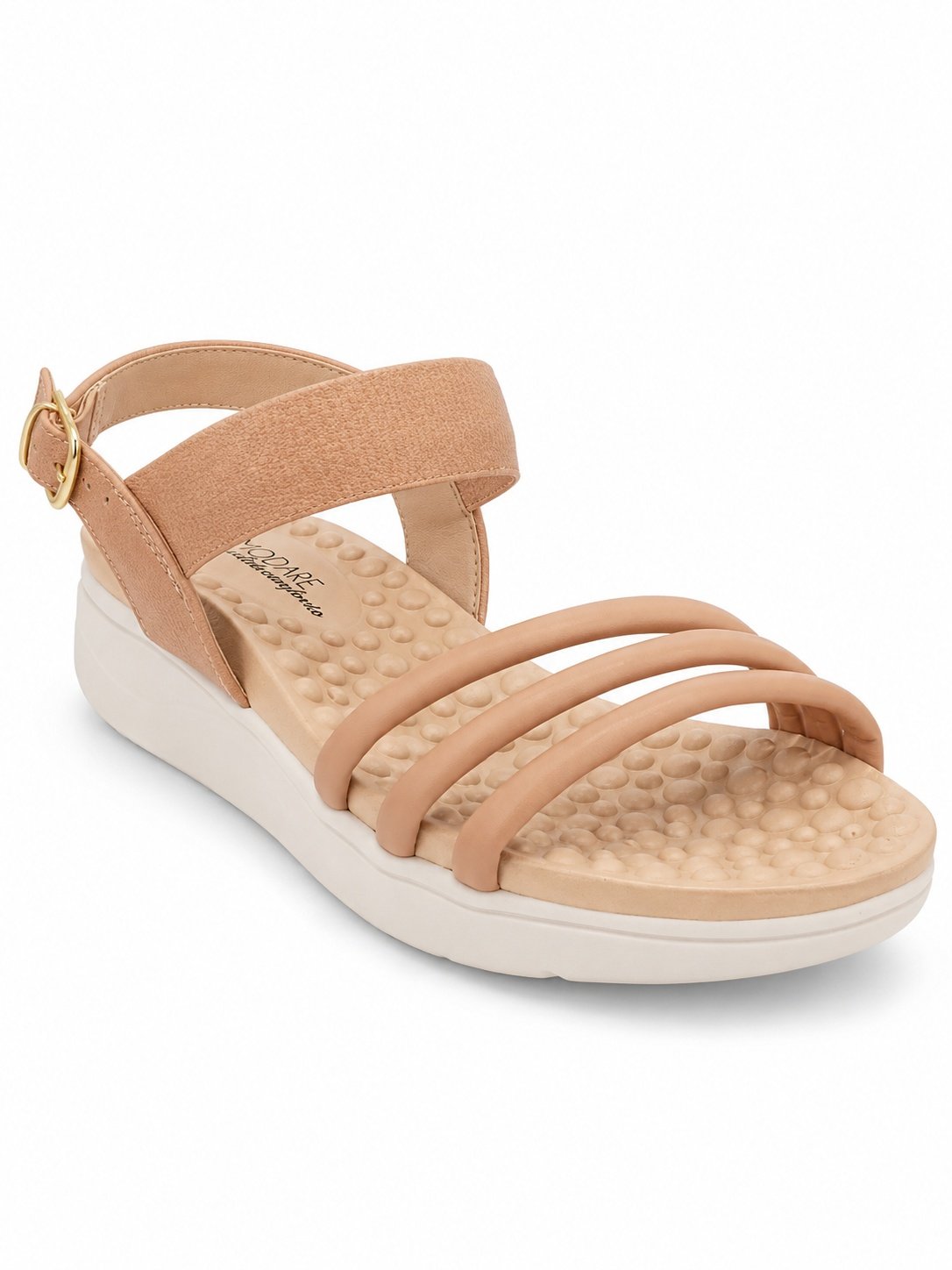 Sandalia Modare Plataforma Nude Ajuste Elastico Macia